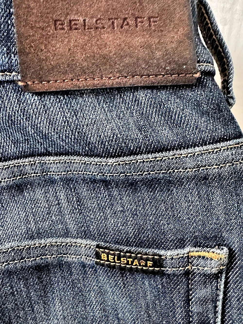 Belstaff Motorcycle Riding Jeans with Armor Men's Blue Jeans